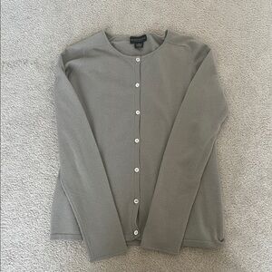 Banana Republic 100% Cashmere Cardigan Grey Button Up